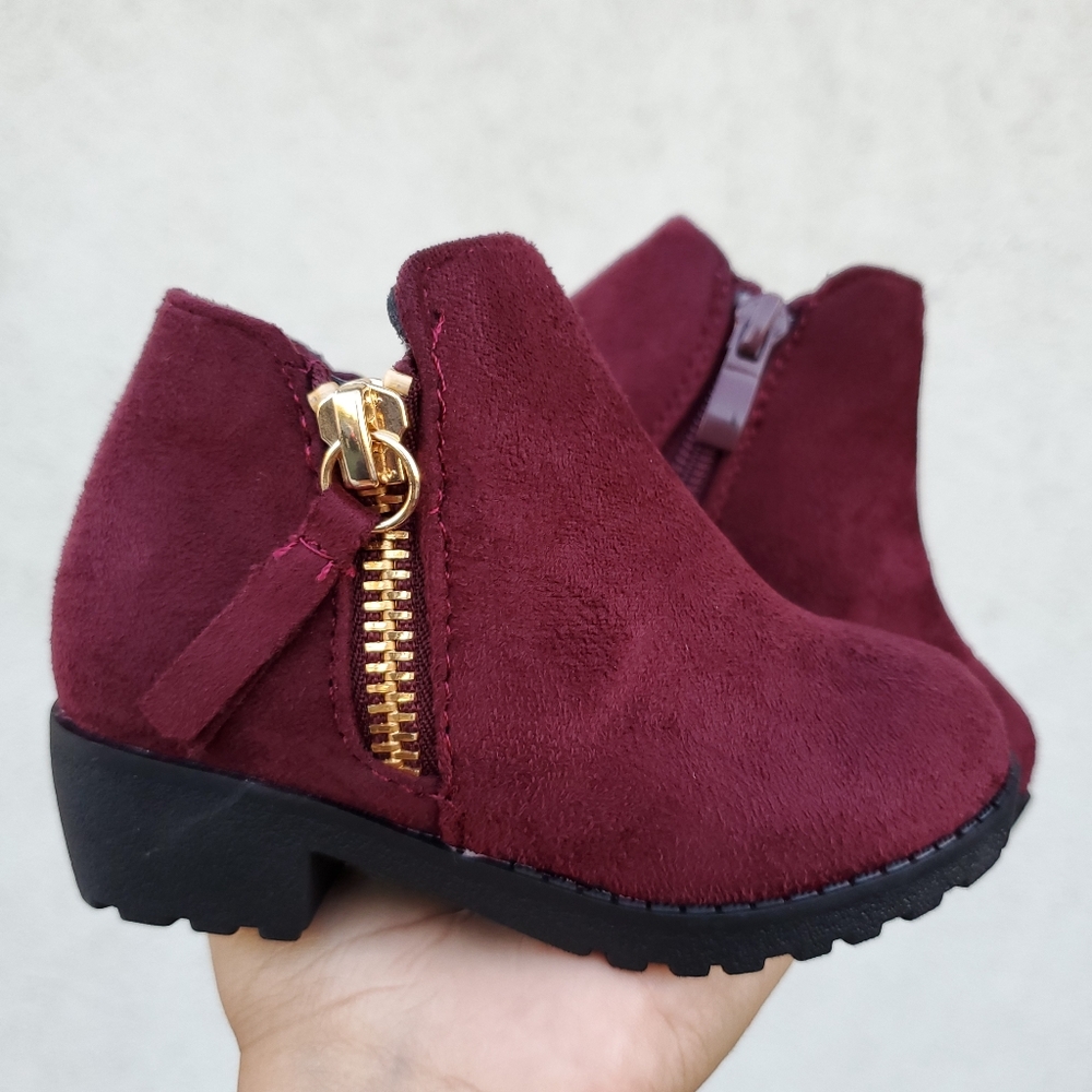 Wine Ankle Booties - Picture 4 of 4